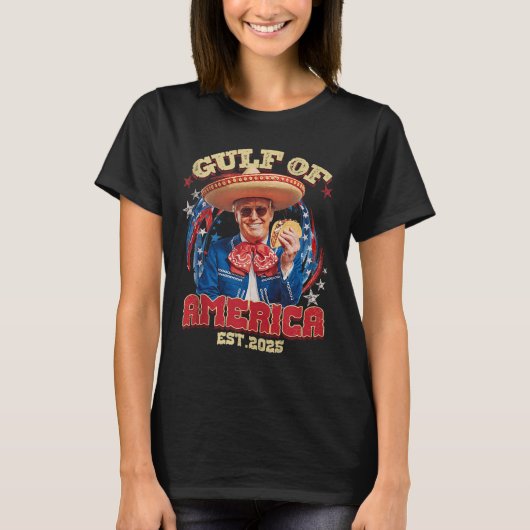 レトロ湾米国アメリカEst 2025アメリカ国旗G Tシャツ (正面)