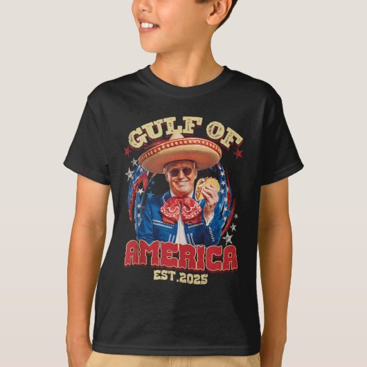 レトロ湾米国アメリカEst 2025アメリカ国旗G Tシャツ (正面)