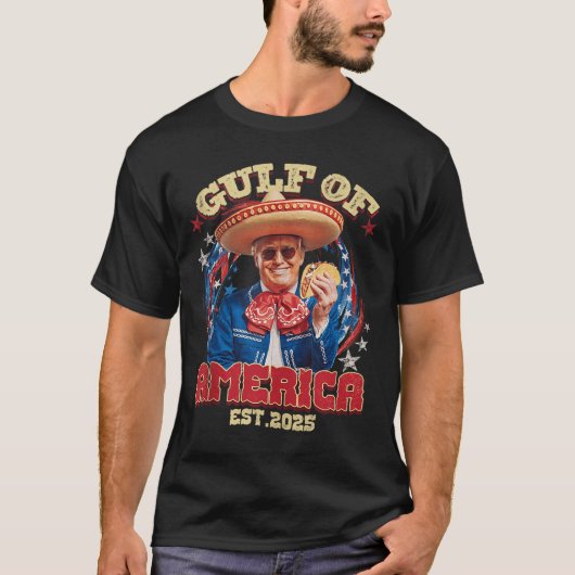 レトロ湾米国アメリカEst 2025アメリカ国旗G Tシャツ (正面)