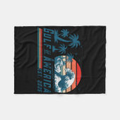 レトロ湾米国アメリカEst 2025アメリカ国旗L フリースブランケット (正面(横))