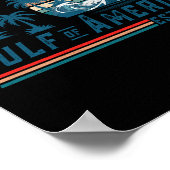 レトロ湾米国アメリカEst 2025アメリカ国旗L ポスター (角)