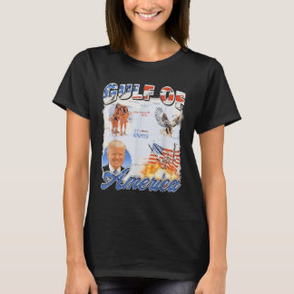 レトロ湾米国2025米国国旗のイーグル Tシャツ