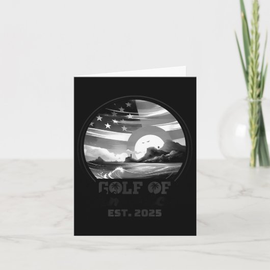 レトロ湾米国2025米国国旗の湾 カード (正面)
