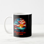 レトロ湾米国2025米国国旗の湾 コーヒーマグカップ (左)