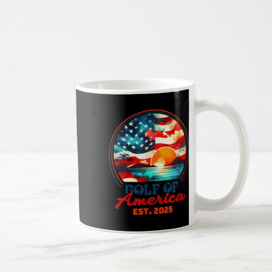 レトロ湾米国2025米国国旗の湾 コーヒーマグカップ (右)