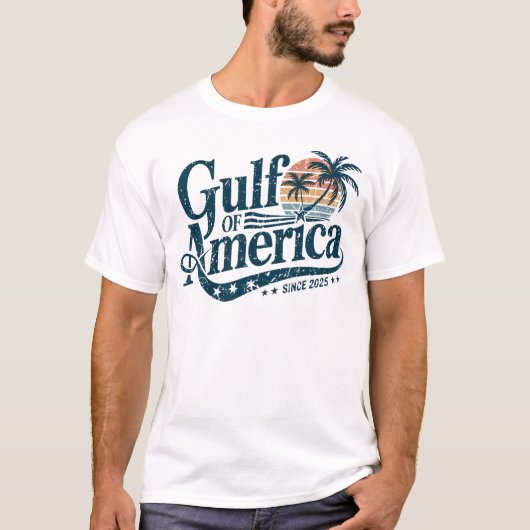 レトロ湾米国2025米国国旗メキシコ Tシャツ (正面)