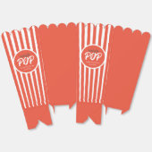 レトロ準備ポップ・アートの赤シャワーレッドストライプコーンポップ・アートの フェイバーボックス (見開き)