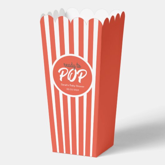 レトロ準備ポップ・アートの赤シャワーレッドストライプコーンポップ・アートの フェイバーボックス (正面)