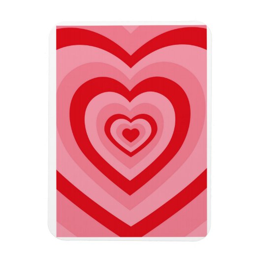 レトロ溝サイケデリックハート マグネット (縦)