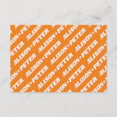 レトロ溝型オレンジサンレイ70インスパイアs結婚の エンクロージャーカード (裏面)