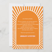 レトロ溝型オレンジサンレイ70インスパイアs結婚の サンキューカード (裏面)