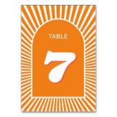レトロ溝型オレンジサンレイ70インスパイアs結婚の テーブルナンバー (裏面)