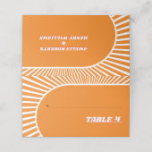 レトロ溝型オレンジサンレイ70インスパイアs結婚の プレイスカード (外部開封)