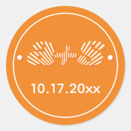 レトロ溝型オレンジサンレイ70インスパイアs結婚の ラウンドシール