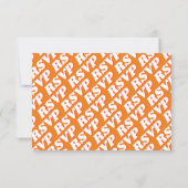 レトロ溝型オレンジサンレイ70インスパイアs結婚の 出欠カード (裏面)