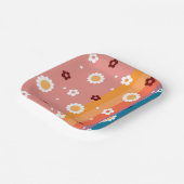 レトロ溝型ベビーシャワーパターン ペーパープレート (傾斜あり)