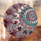 レトロ溝型折衷的ボヘミアンスパイラルフラクタル ウィンドウサイン (シート2)