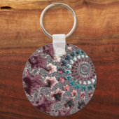 レトロ溝型折衷的ボヘミアンスパイラルフラクタル キーホルダー (裏面)