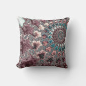 レトロ溝型折衷的ボヘミアンスパイラルフラクタル クッション (正面)