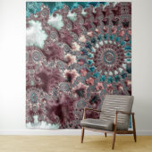 レトロ溝型折衷的ボヘミアンスパイラルフラクタル タペストリー (インサイチュ)
