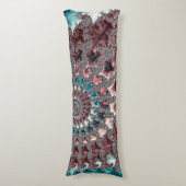 レトロ溝型折衷的ボヘミアンスパイラルフラクタル ボディピロー (正面縦)