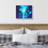 レトロ溝変換 キャンバスプリント (インサイチュ (寝室))