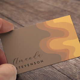 レトロ溝液体抽象芸術VI 名刺