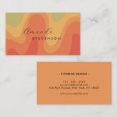 レトロ溝液抽象芸術III 名刺 (正面/裏面)