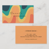 レトロ溝液抽象芸術IV 名刺 (正面/裏面)