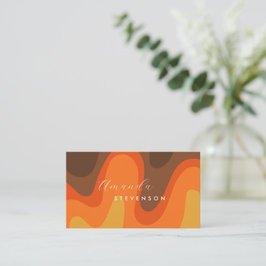 レトロ溝液抽象芸術V 名刺 (スタンド正面)