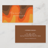 レトロ溝液抽象芸術V 名刺 (正面/裏面)