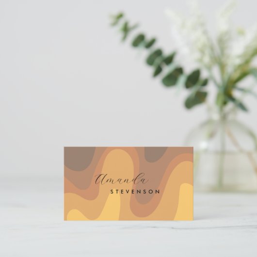 レトロ溝液抽象芸術V 名刺 (スタンド正面)