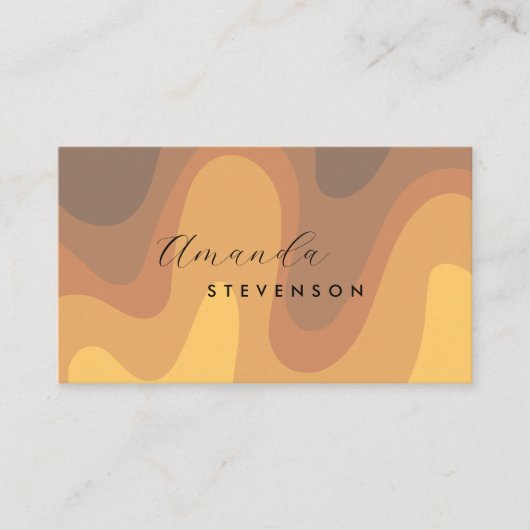 レトロ溝液抽象芸術V 名刺 (正面)