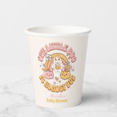 レトロ溝深いハロウィーンリトルブベビーシャワー 紙コップ (正面)