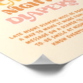 レトロ溝深いベビー深夜おむつゲーム ポスター (角)