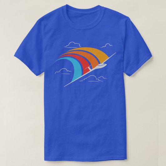 レトロ滑空機パイロット播種飛行機飛行機 Tシャツ (デザイン正面)