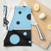 レトロ滑走路モデル、ヴィンテージアールデコファッション キッチンタオル (四つ折り)