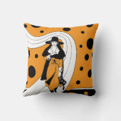 レトロ滑走路モデル、ヴィンテージアールデコファッション クッション (裏面)