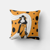 レトロ滑走路モデル、ヴィンテージアールデコファッション クッション (正面)