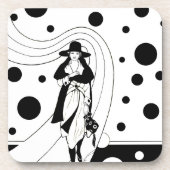 レトロ滑走路モデル、ヴィンテージアールデコファッション コースター (正面)