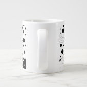 レトロ滑走路モデル、ヴィンテージアールデコファッション ジャンボコーヒーマグカップ (裏面)