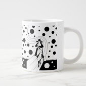 レトロ滑走路モデル、ヴィンテージアールデコファッション ジャンボコーヒーマグカップ (右)