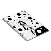 レトロ滑走路モデル、ヴィンテージアールデコファッション ノートブック (右側)