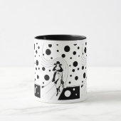 レトロ滑走路モデル、ヴィンテージアールデコファッション マグカップ (中央)