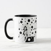 レトロ滑走路モデル、ヴィンテージアールデコファッション マグカップ (左)