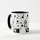 レトロ滑走路モデル、ヴィンテージアールデコファッション マグカップ (正面左)