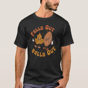 レトロ滝アウト紅葉サッカーH Tシャツ
