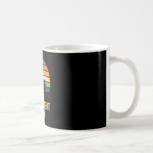レトロ漁船の夕焼け 私の引退プラン コーヒーマグカップ (右)