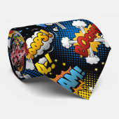 レトロ漫画すごいヒーローサウンドエフェクト ネクタイ (ロール)