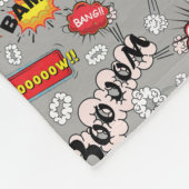 レトロ漫画のアクション語 フリースブランケット (角)